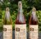 image of Mountain Rose Cider, Bourbon Vanilla Cider, and Strawberry Mojito Cider courtesy of Bauman's Cider