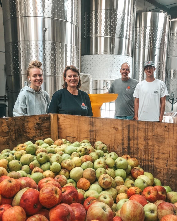 image of the Parrish family courtesy of Portland Cider Co.