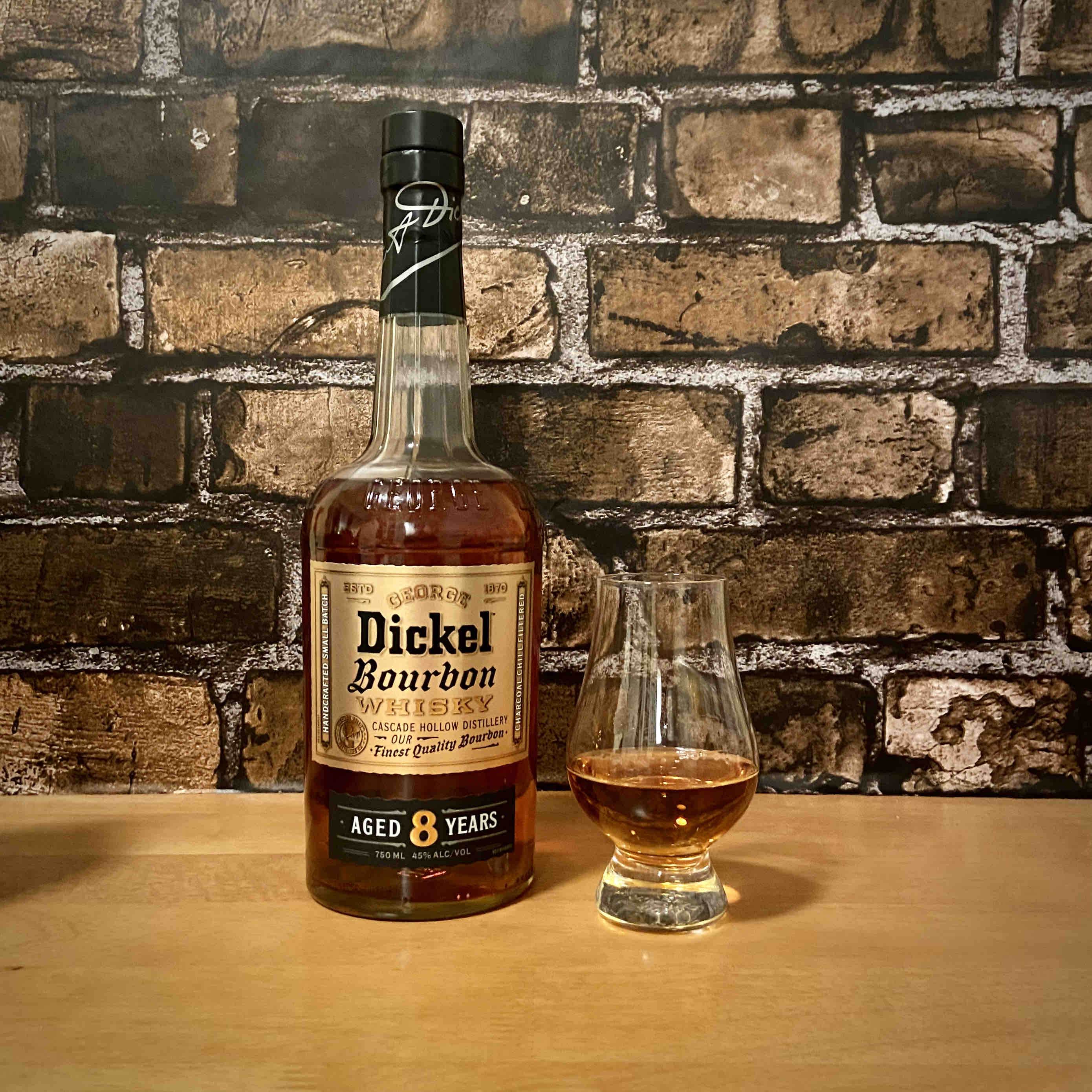George Dickel Bourbon Whisky is an 8 year aged whisky from Tullahoma, Tennessee.