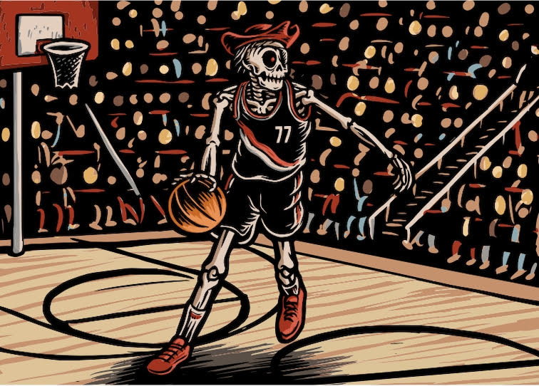 The special new Moda Center-exclusive Ripe label will feature GN’s iconic skeleton character Moss gracing the label playing basketball on cans all season-long at the Moda Center.