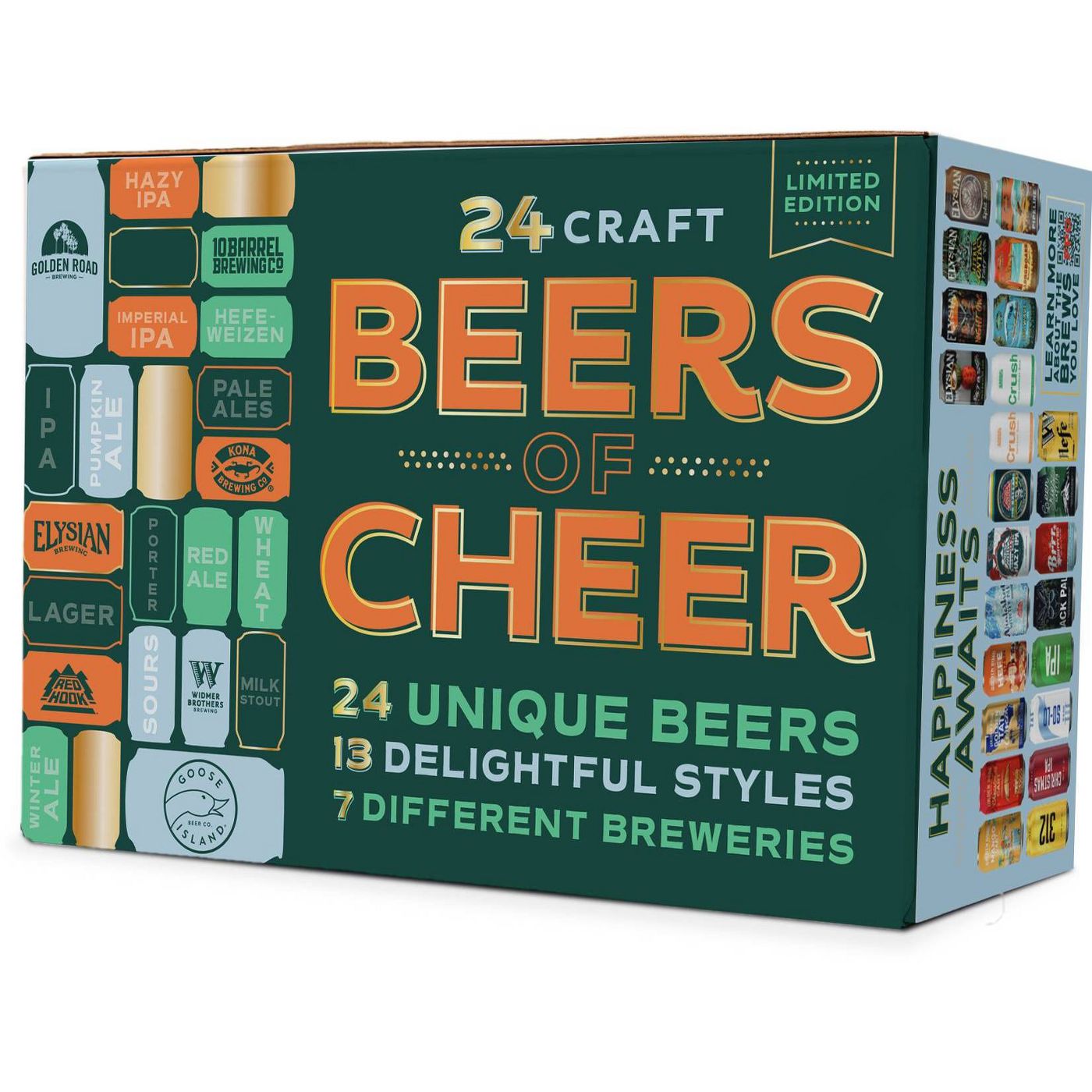 24 Craft Beers of Cheer Advent Calendar Beer Box - 24pk:12 fl oz Cans