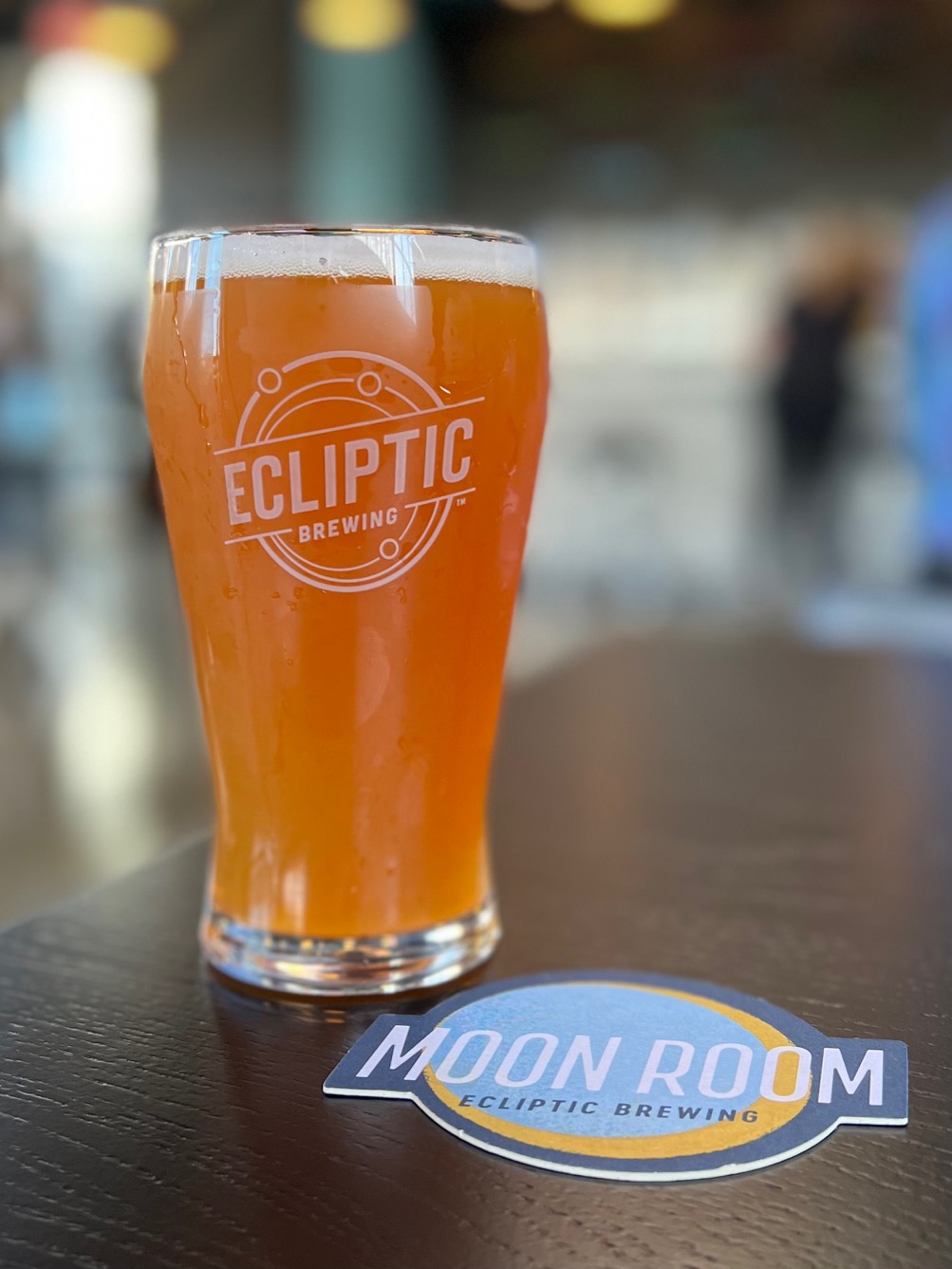 A pint of Filament Winter IPA from Ecliptic Brewing at its Moon Room in Southeast Portland.