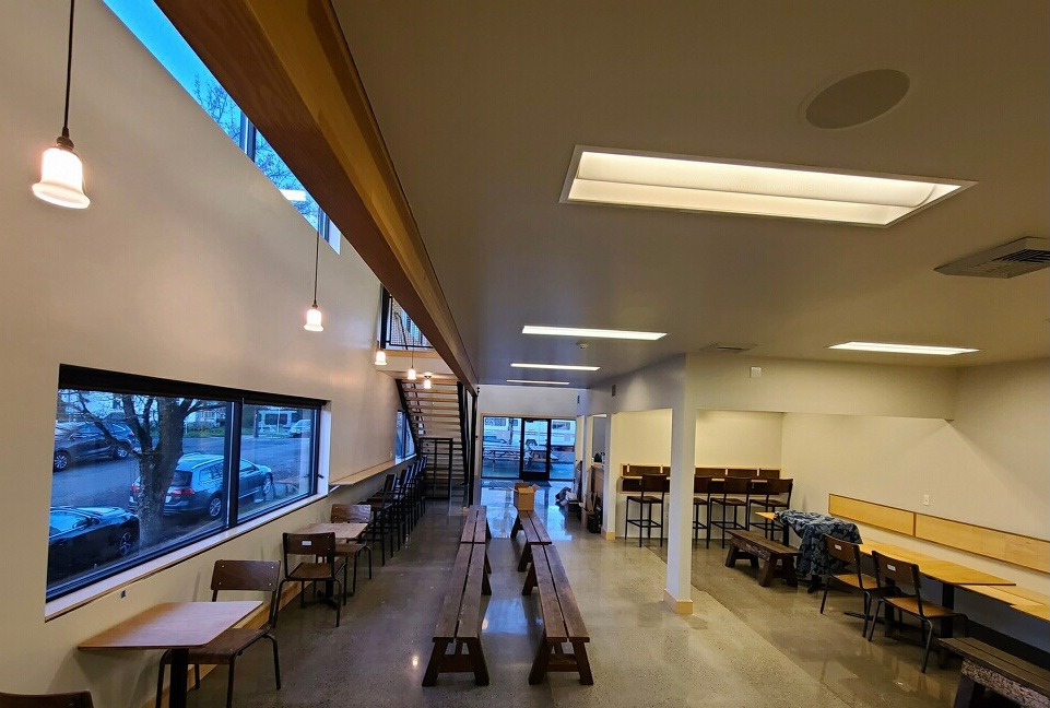 A peek inside the new P Nut Beer Hall in Portland, Oregon. (image courtesy of Chuckanut Brewery)