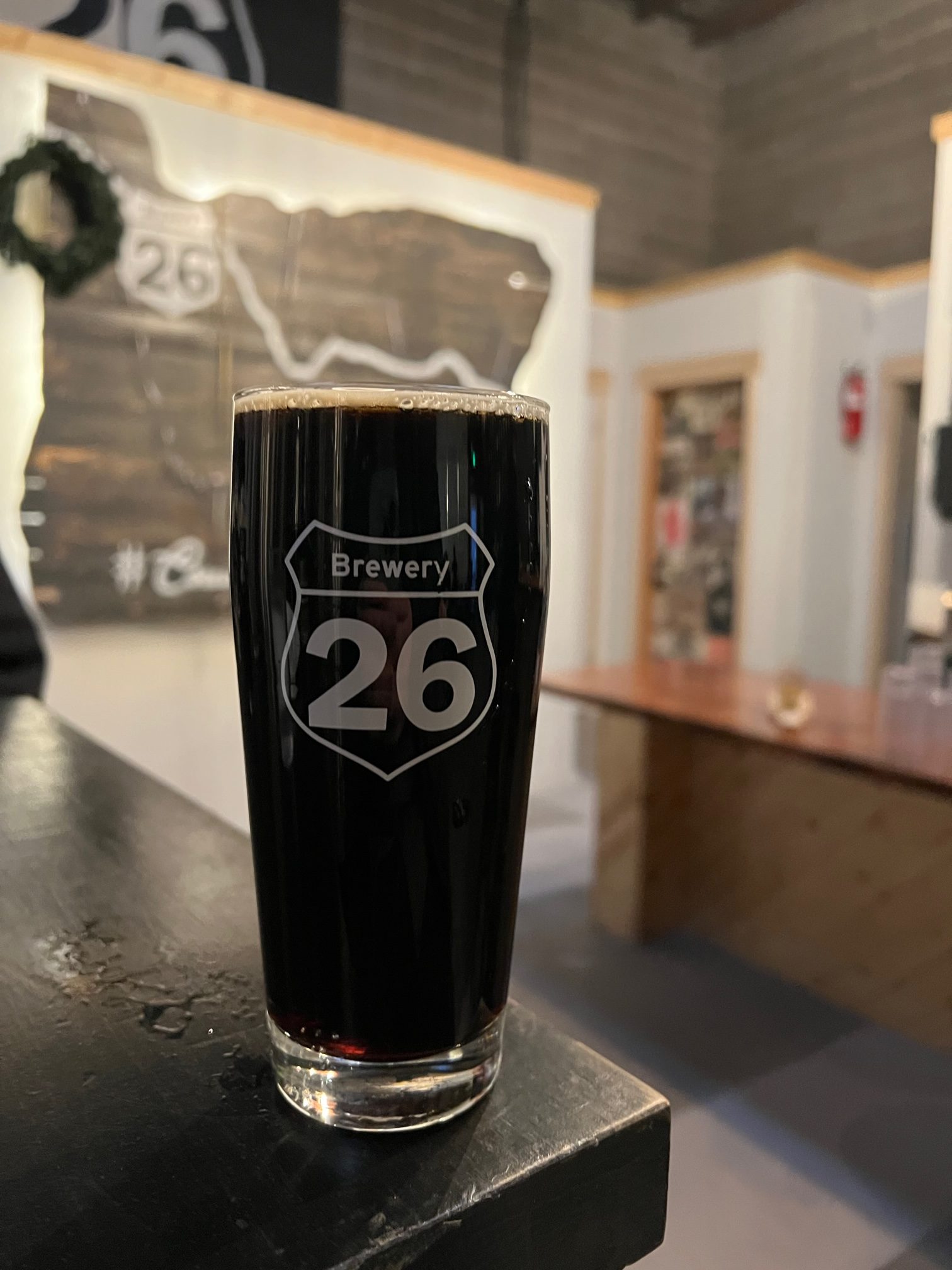 A pint of Silent Rock Stout from Brewery 26 in Southeast Portland.