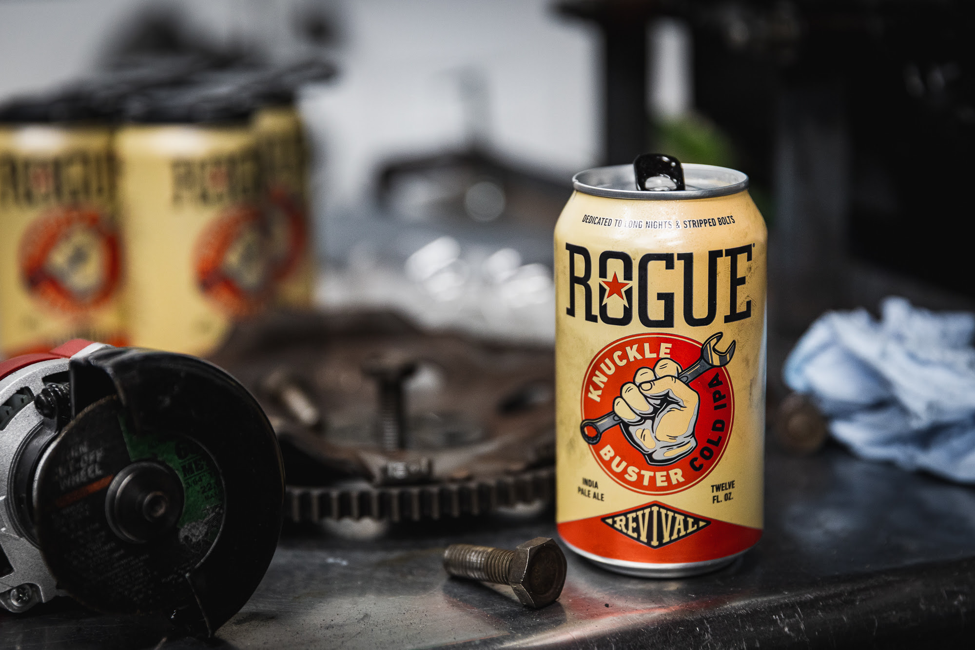 image of Knuckle Buster Cold IPA courtesy of Rogue Ales & Spirits