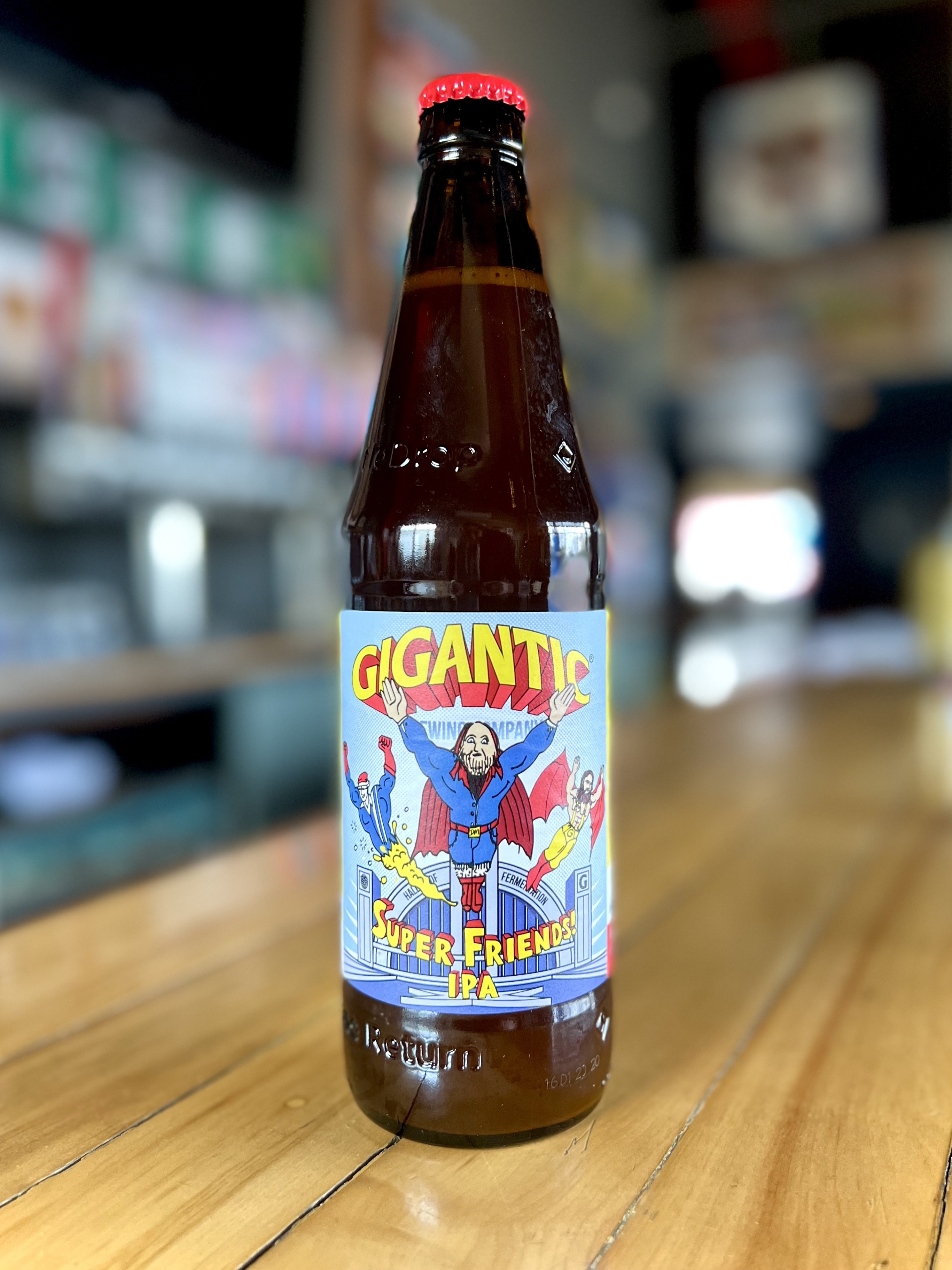 image of Super Friends IPA, a collaboration from Gigantic Brewing and Double Mountain Brewery courtesy of Gigantic Brewing