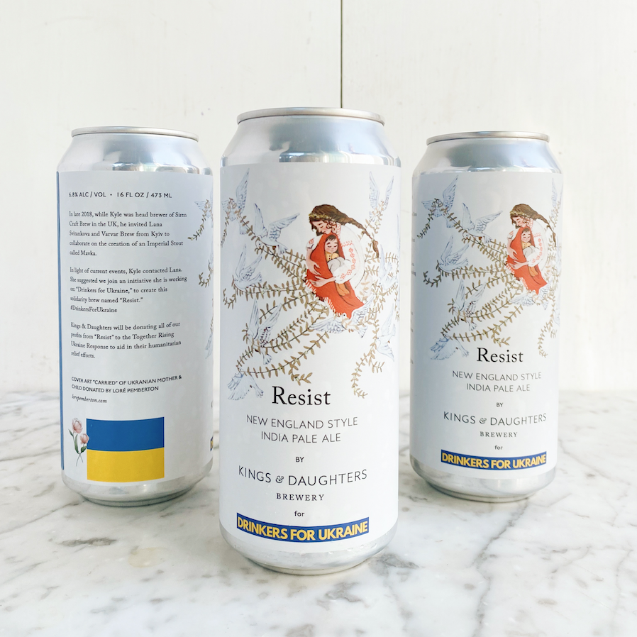 Kings & Daughters Brewery Resist IPA, a benefit for Drinkers For Ukraine