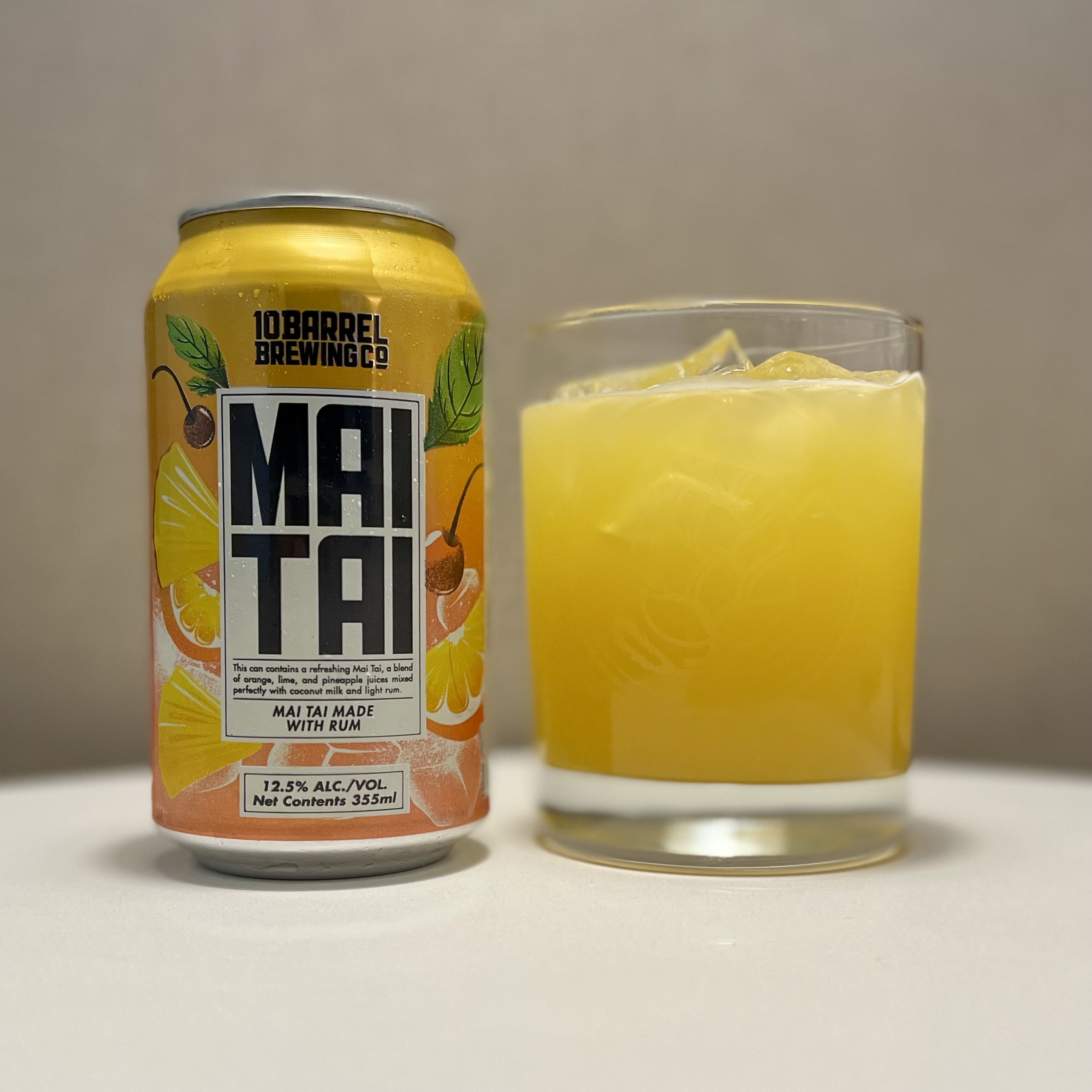 10 Barrel Brewing's Mai Tai served over ice is a perfect cocktail for those on the go or just not feeling up to bartending.