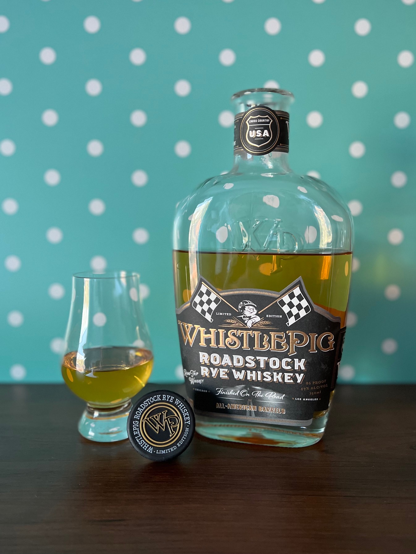 WhistlePig Roadstock Rye Whiskey spent time aging while in a semi-trailer traveling down Route 66.