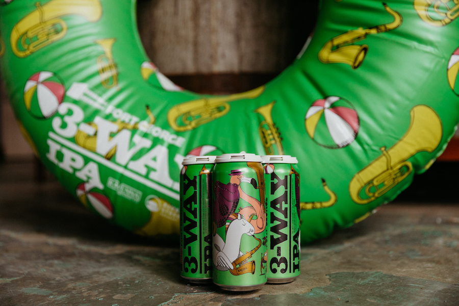 3-Way IPA is a collaboration between Fort George and two stars of the West Coast craft beer industry/ Ravenna Brewing in Seattle, Washington and Alvarado Street in Salinas, California. (image courtesy of Fort George Brewery)