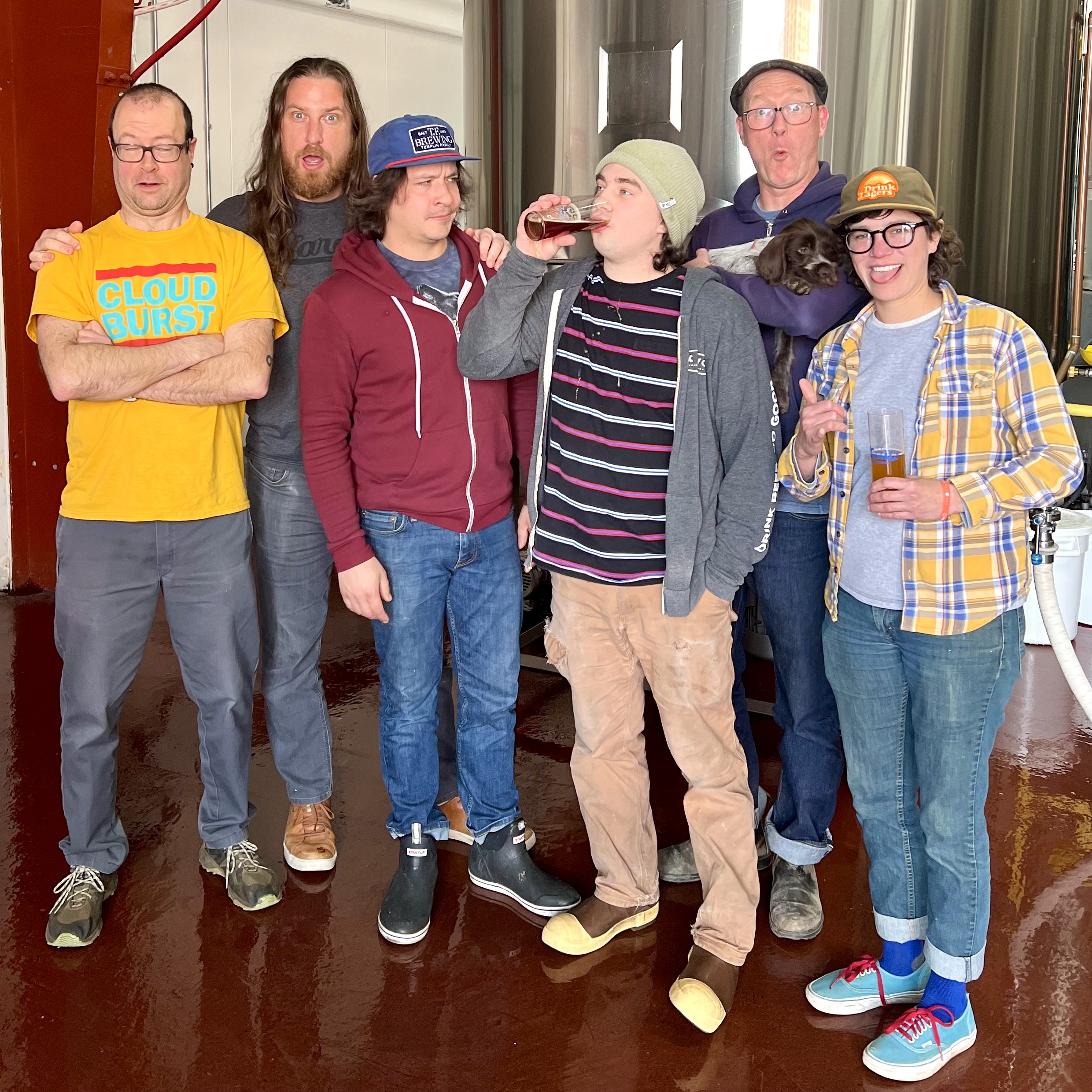 A few weeks back the crew from Gigantic Brewing and Ex Novo Brewing came together to brew Cobra Fang IPA. Unfortunately Ryan Buxton, third from left, will not be here for it as his life was tragically cut short over the weekend. (image courtesy of Gigantic Brewing)