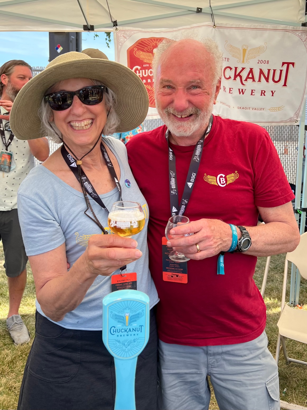 Mari and Will Kemper from Chuckanut Brewery enjoyed serving its beers at the 2022 Firestone Walker Invitational Beer Fest.