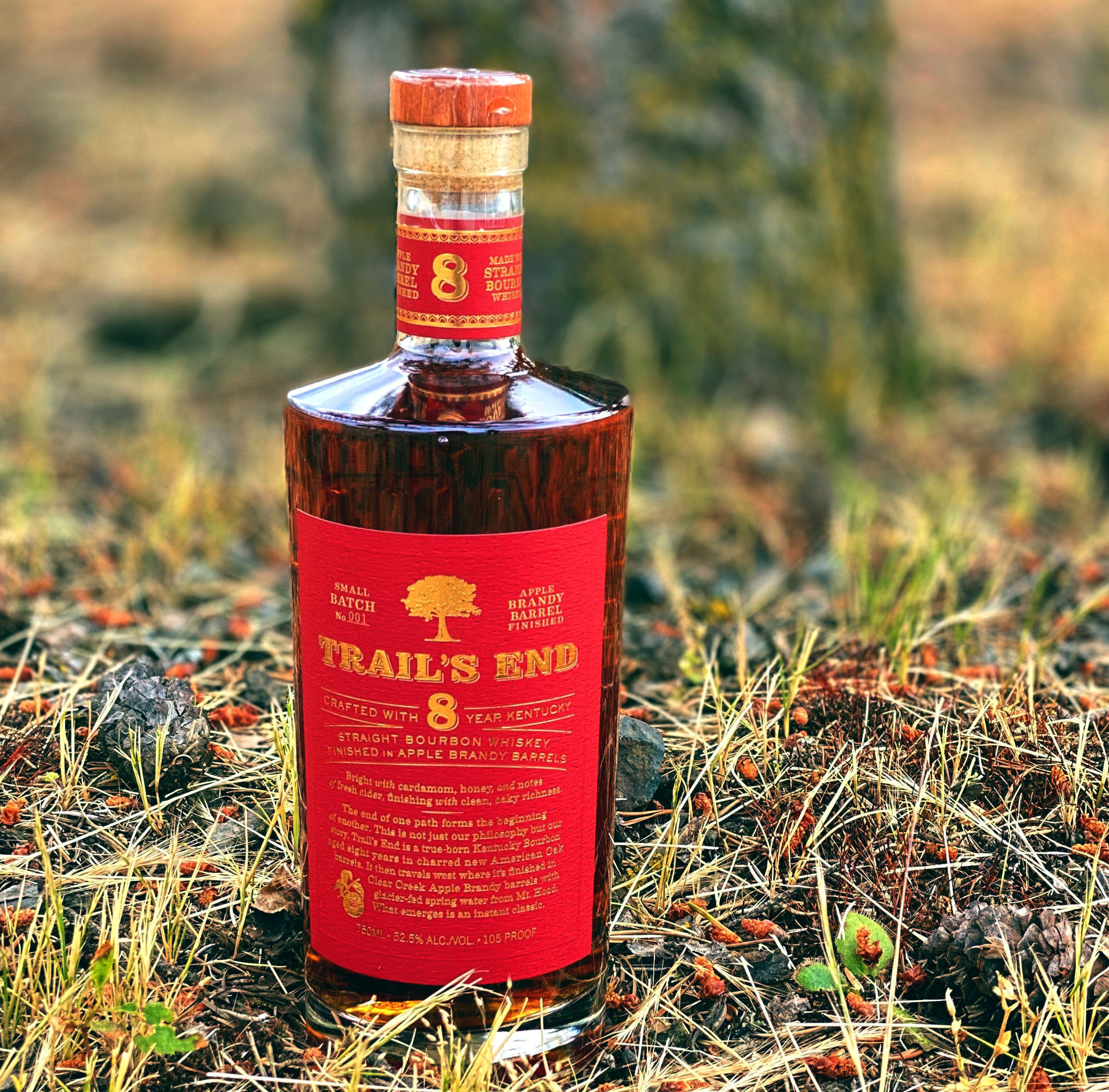 image of Trail’s End 8 Year Kentucky Straight Bourbon Whiskey Finished in Apple Brandy Barrels courtesy of Hood River Distillers