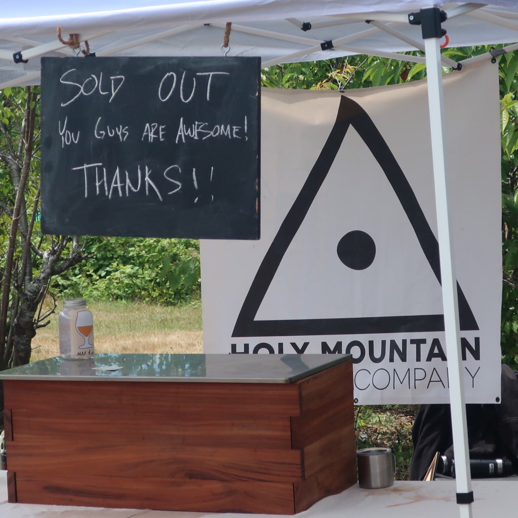 Holy Mountain Brewing sold out at the 2018 Farmhouse Fest.