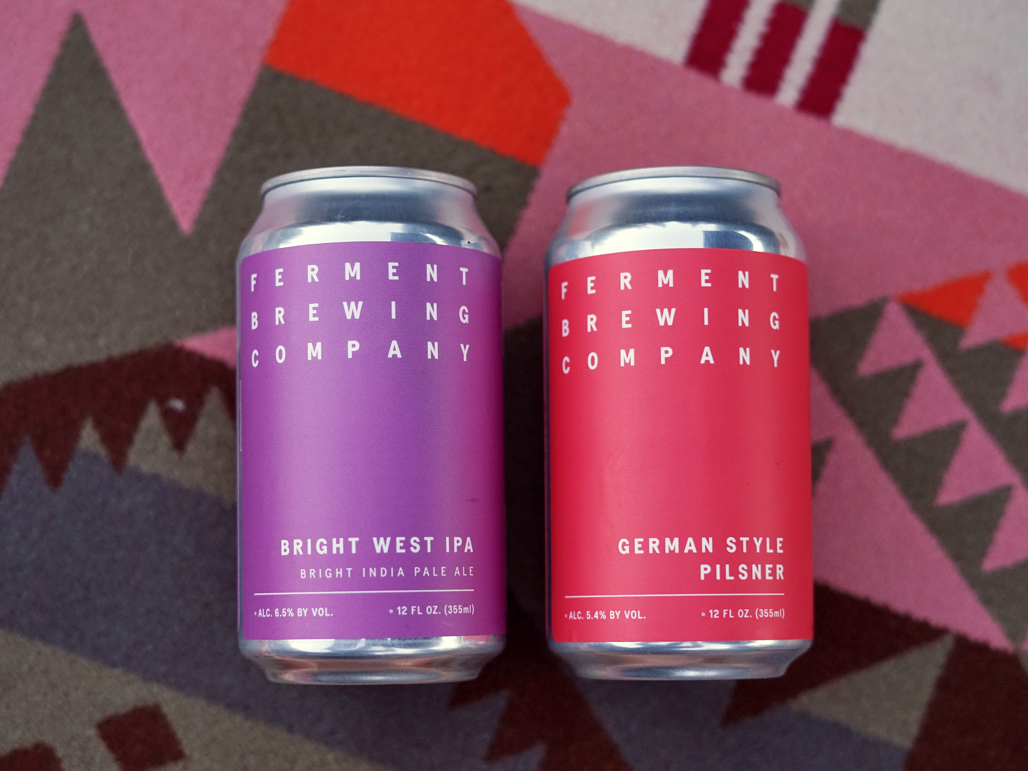 image of Bright West IPA and German-Style Pilsner courtesy of Ferment Brewing