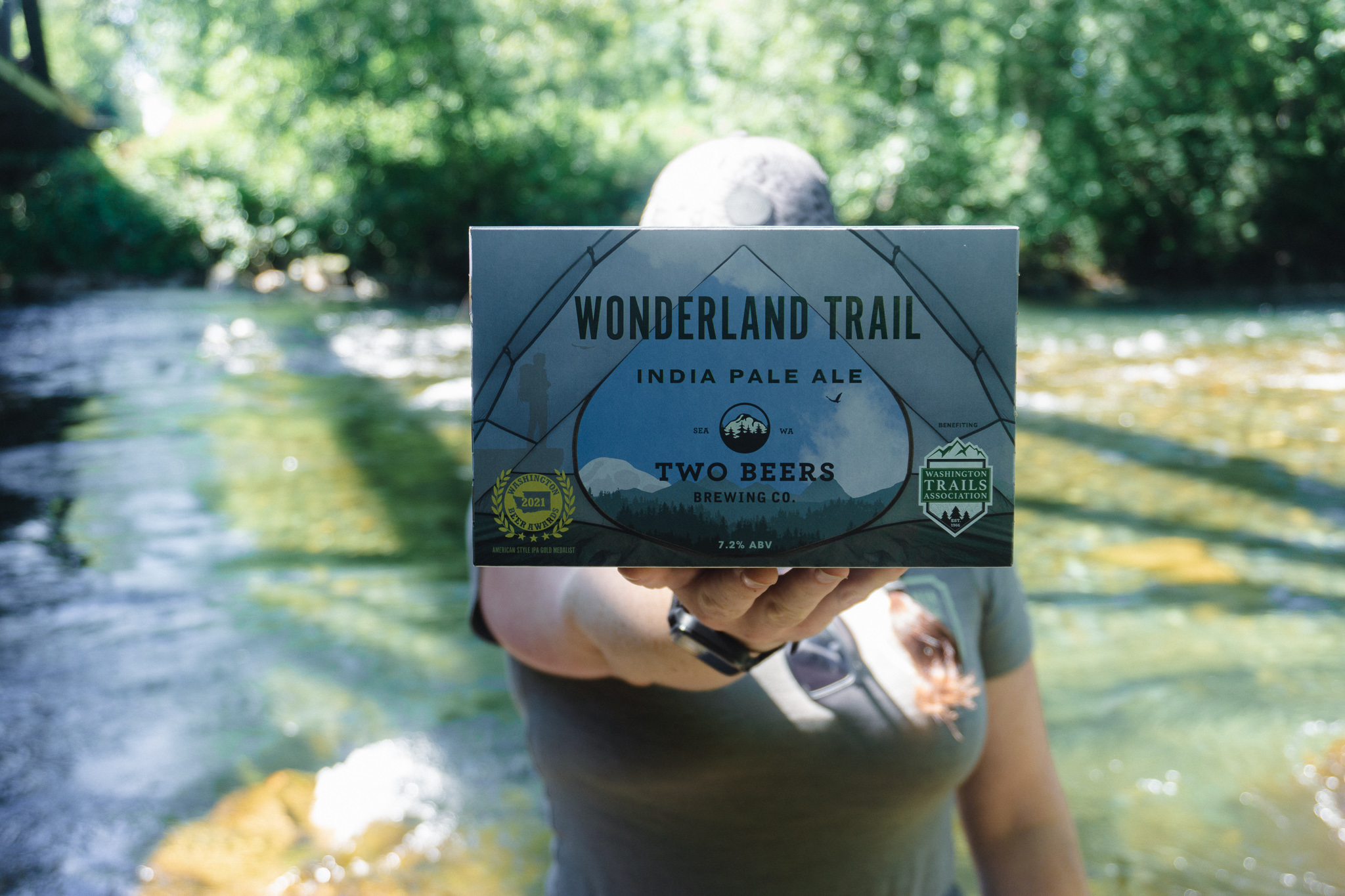 Two Beers Brewing partners with Washington Trails Association on Wonderland Trail IPA. (image courtesy of Two Beers Brewing)