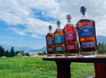 image of bottles of Westward Whiskey courtesy of Skamania Lodge