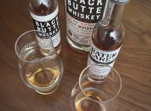 Tasting the new 125.8 proof Black Butte Whiskey Cask Strength alongside the standard 94 proof Black Butte Whiskey.