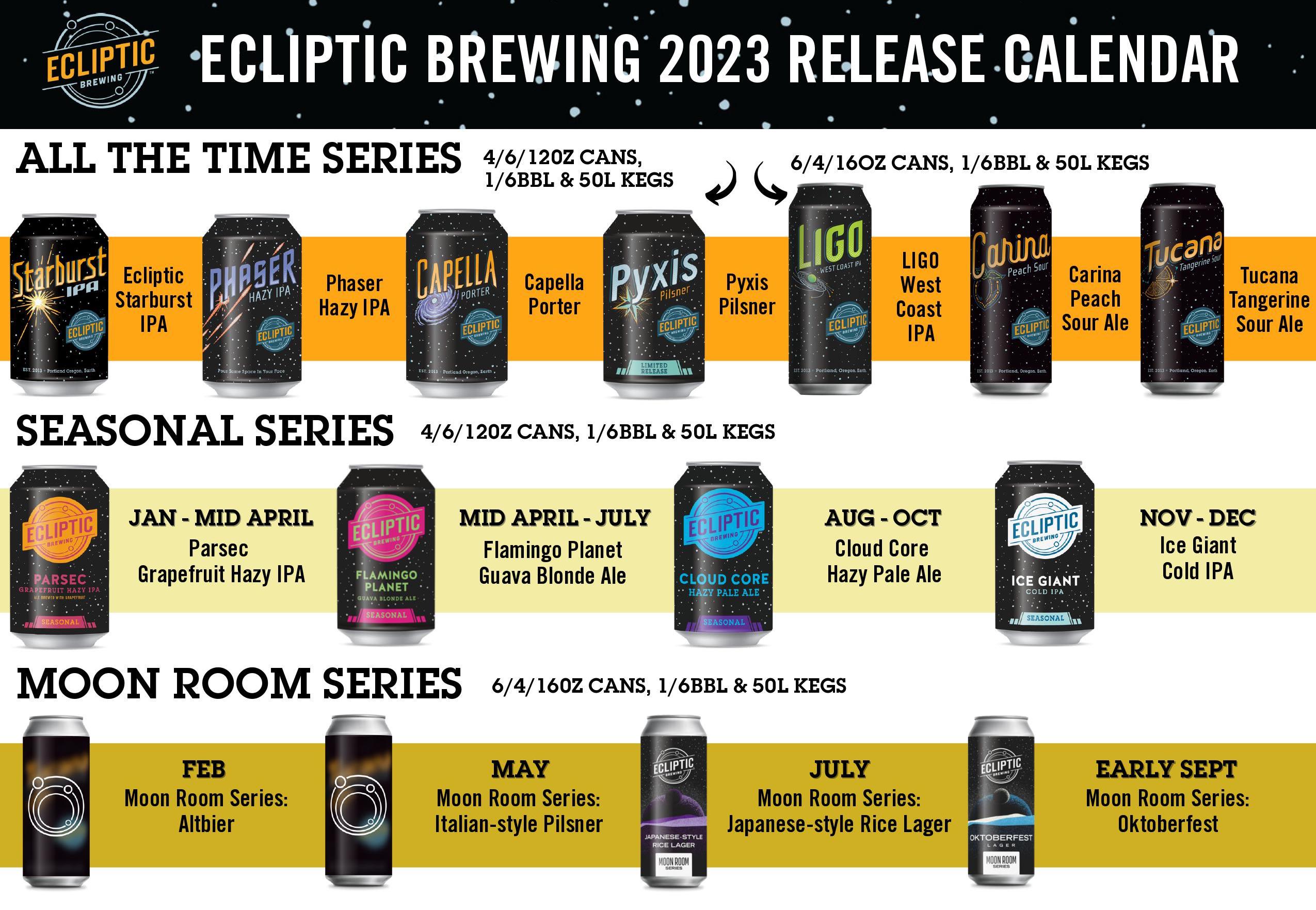 Ecliptic Brewing Announces 2023 Beer Calendar