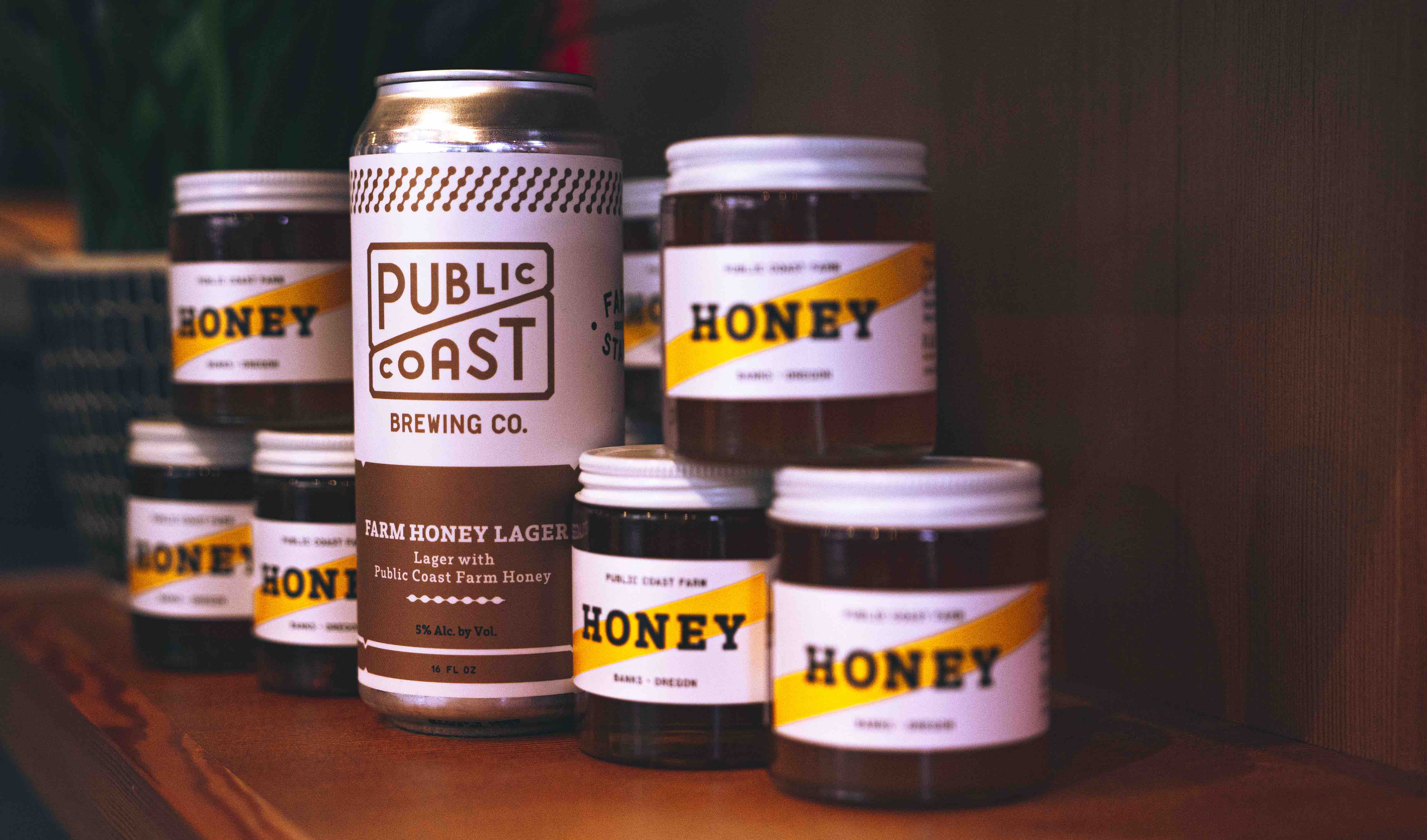 image of Farm Honey Lager courtesy of Public Coast Brewing Co.