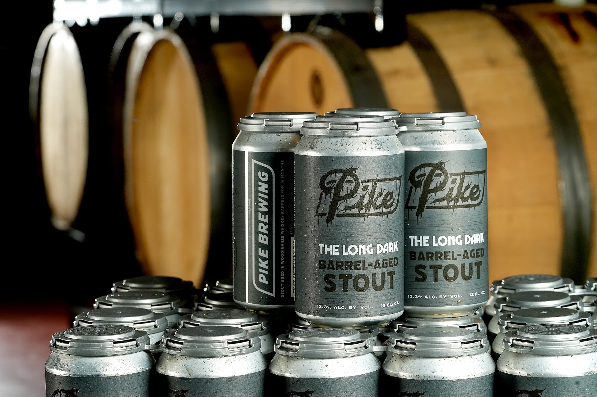 image of The Long Dark Barrel-Aged Stout courtesy of Pike Brewing