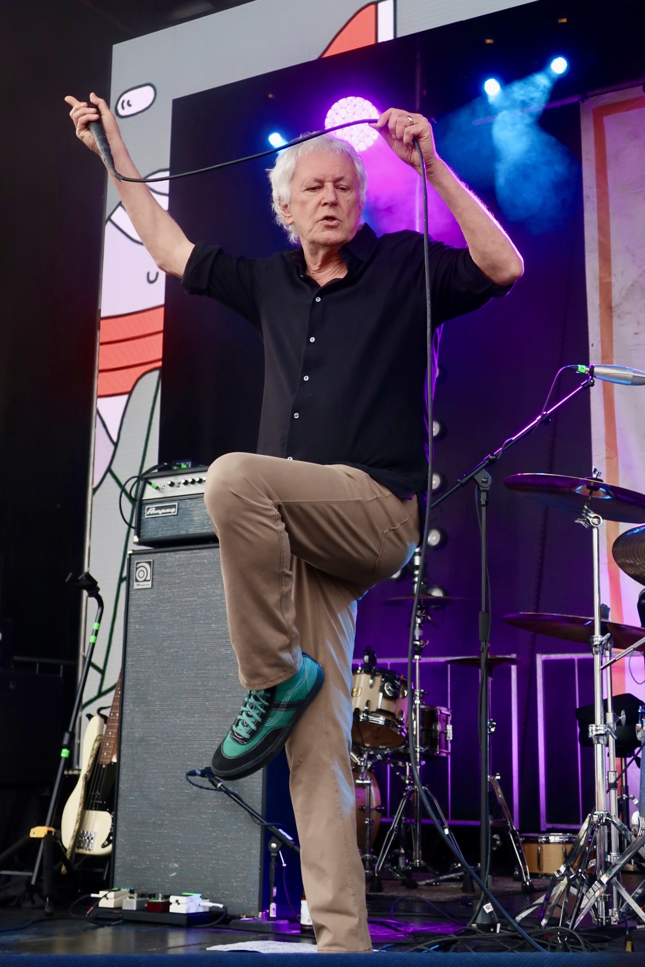 Robert Pollard on stage during the 2022 Treefort Music Festival.