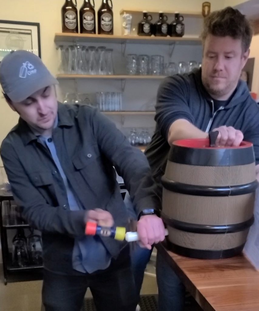image of Kellerbier tapping courtesy of Chuckanut Brewery