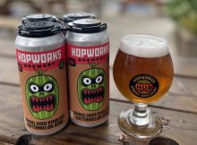 image of Tequila Barrel-aged Rindless Watermelon Gose courtesy of Hopworks Brewery