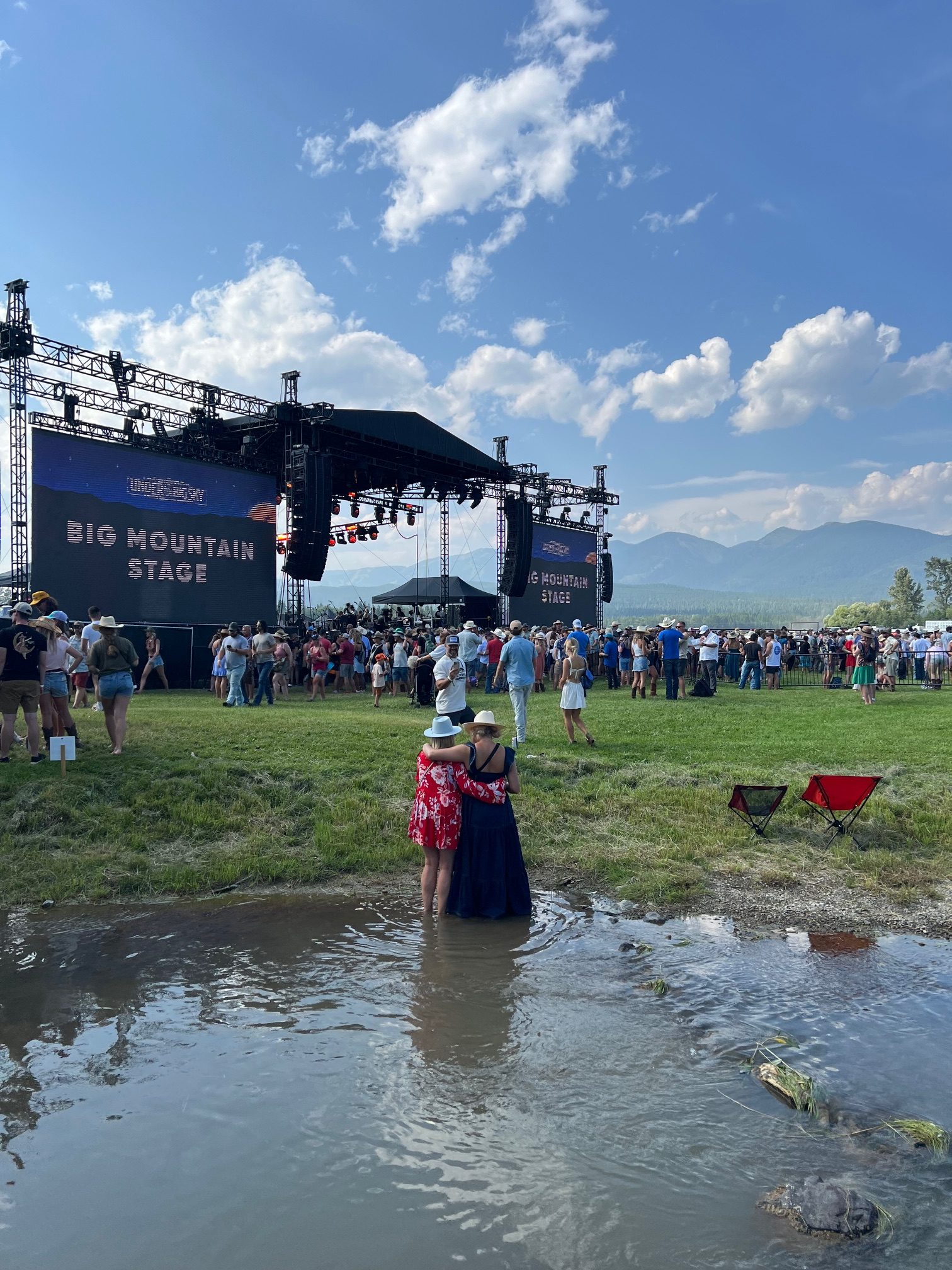 A creek is part of the setting at the Big Mountain Stage during Under the Big Sky Fest.