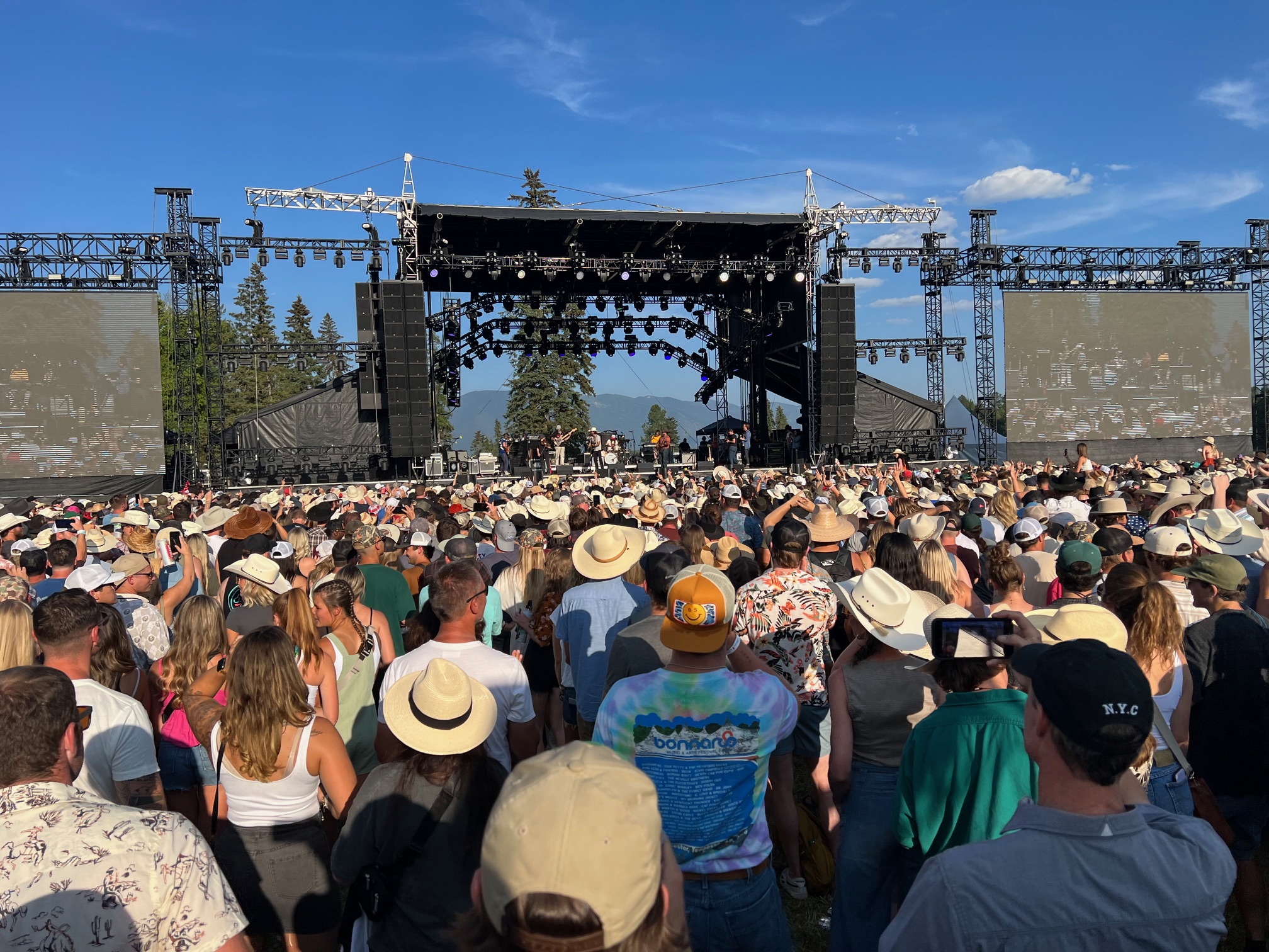 Ryan Bingham and the West Texas Gentlemen on stage at the 2023 Under the Big Sky Fest.