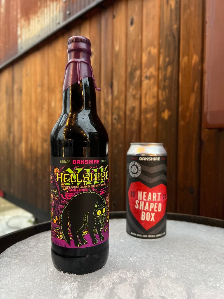 image of Hellshire XIII and 2024 Heart Shaped Box courtesy of Oakshire Brewing