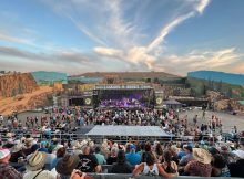 A view from the grandstand during the 2023 Jackalope Jamboree in Pendleton, Oregon.