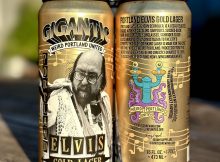 image of Portland Elvis Gold Lager courtesy of Gigantic Brewing