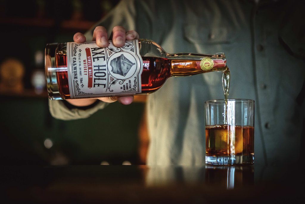 image of Axe Hole Single Malt Whiskey from Calwise Spirits and Firestone Walker Brewing courtesy of Firestone Walker