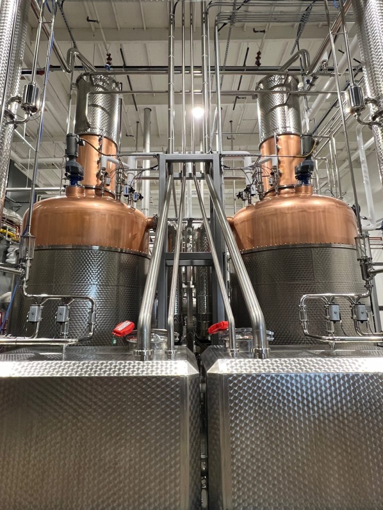 The two stills at Aviation American Gin. One is named Ryan and the other Blake.