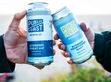 image of Blueberry Wheat Ale and Blueberry Fields Forever Shandy courtesy of Public Coast Brewing Co.