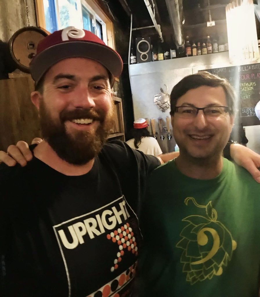 Brian Koch (left) of Lombard House and Alex Ganum (right) of Upright Brewing. (image courtesy of Brian Koch)