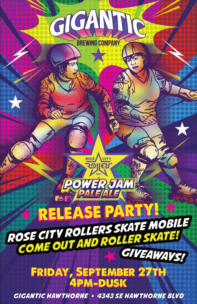 Gigantic Brewing & Rose City Rollers Collaborate for Power Jam Pale Ale Release Party