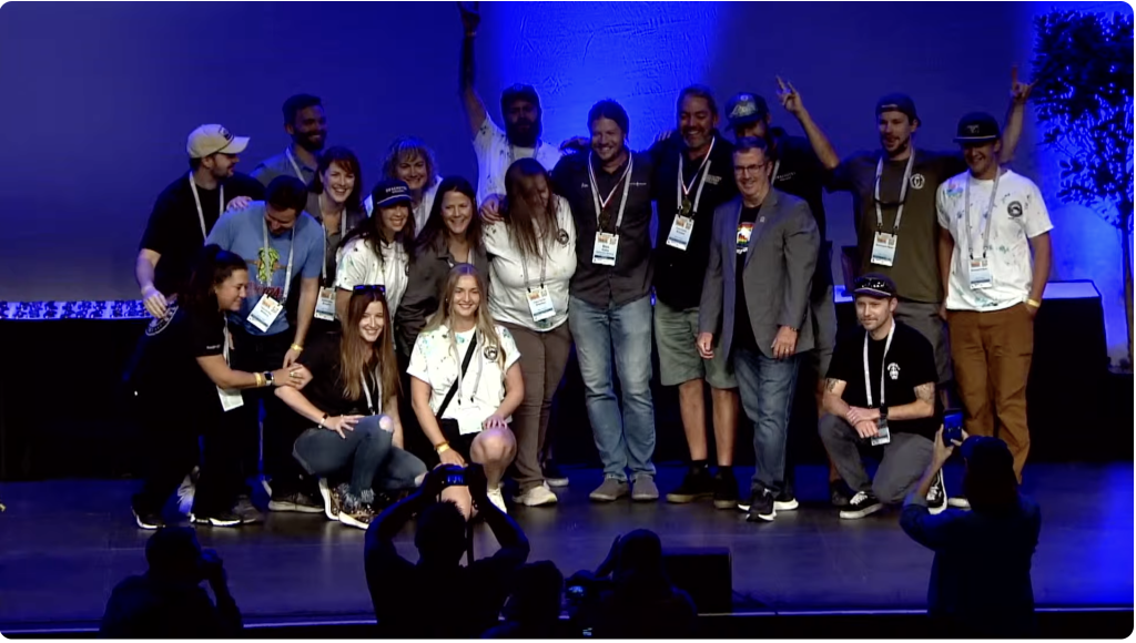 Deschutes Brewery on stage at the awards ceremony of the 2024 Great American Beer Festival.