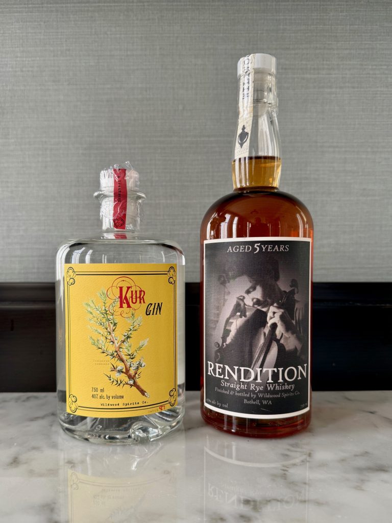 Wildwood Spirits Co. Kur Gin and Rendition Rye.