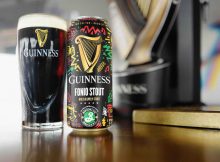 Guinness Fonio Stout brewed in collaboration with Brooklyn Brewery. (image courtesy of Guinness)