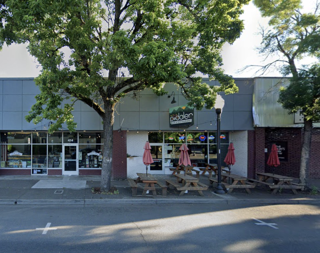 Oakshire Brewing will soon take over the former home of The Pedaler in downtown Springfield, Oregon. (image courtesy of Google Maps)