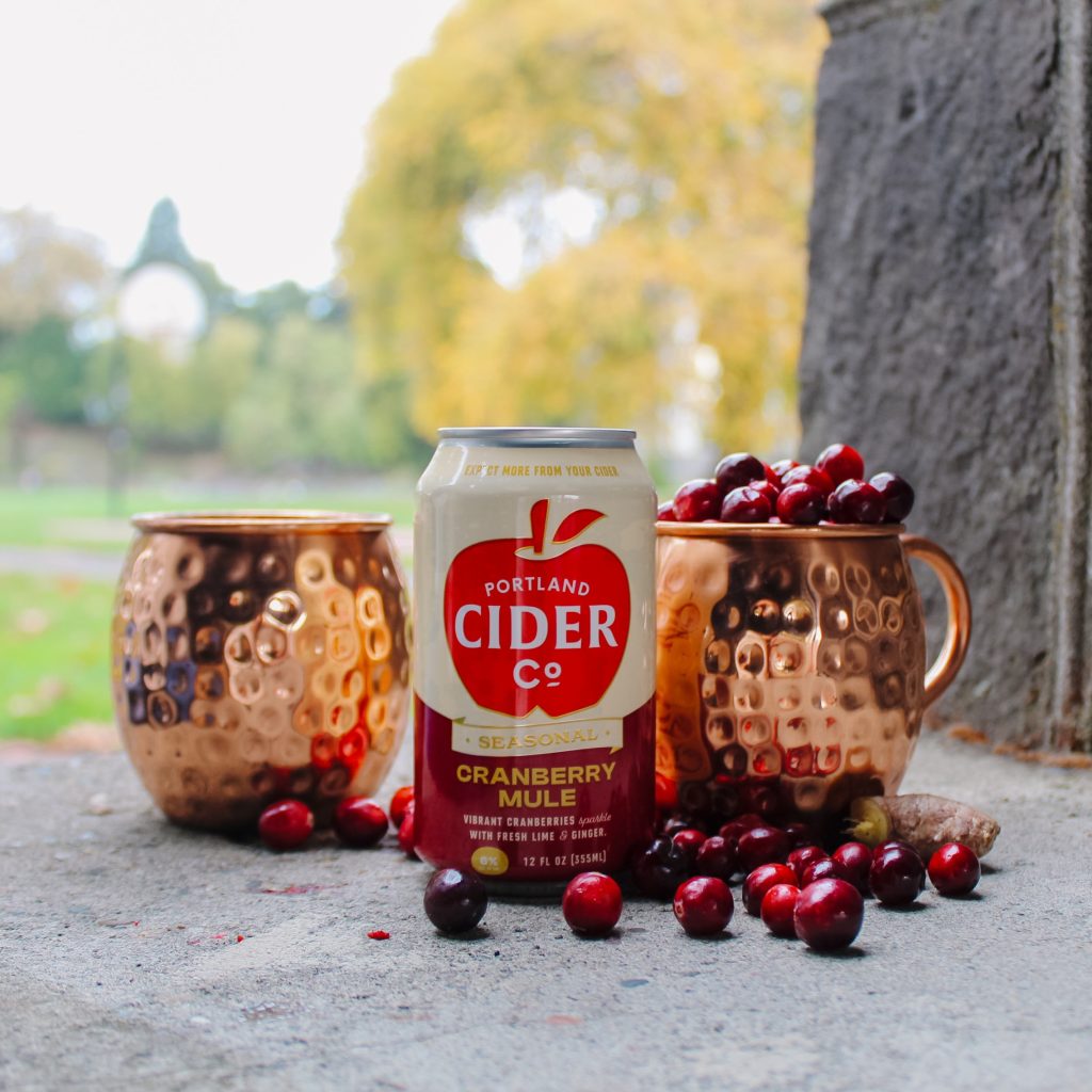 image of Cranberry Mule courtesy of Portland Cider Co.