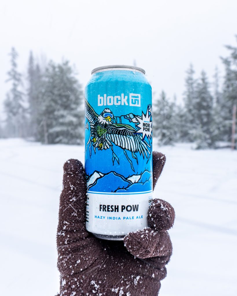 image of Fresh Pow Hazy IPA courtesy of Block 15 Brewing Co.