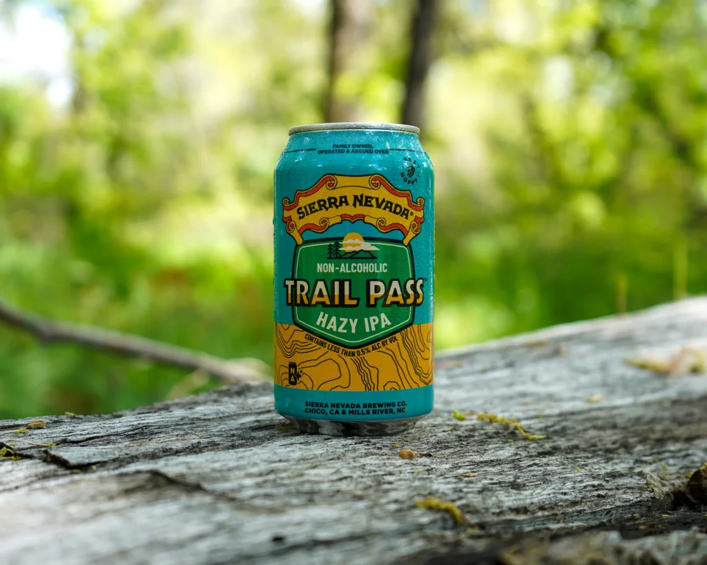 image of Trail Pass Non-Alcoholic Hazy IPA courtesy of Sierra Nevada Brewing Co.