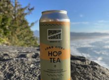 Public Coast Brewing Co. debuts Lord Citra Hop Tea, a non-alcoholic collaboration with Smith Teamaker. (image courtesy of Public Coast Brewing Co.)