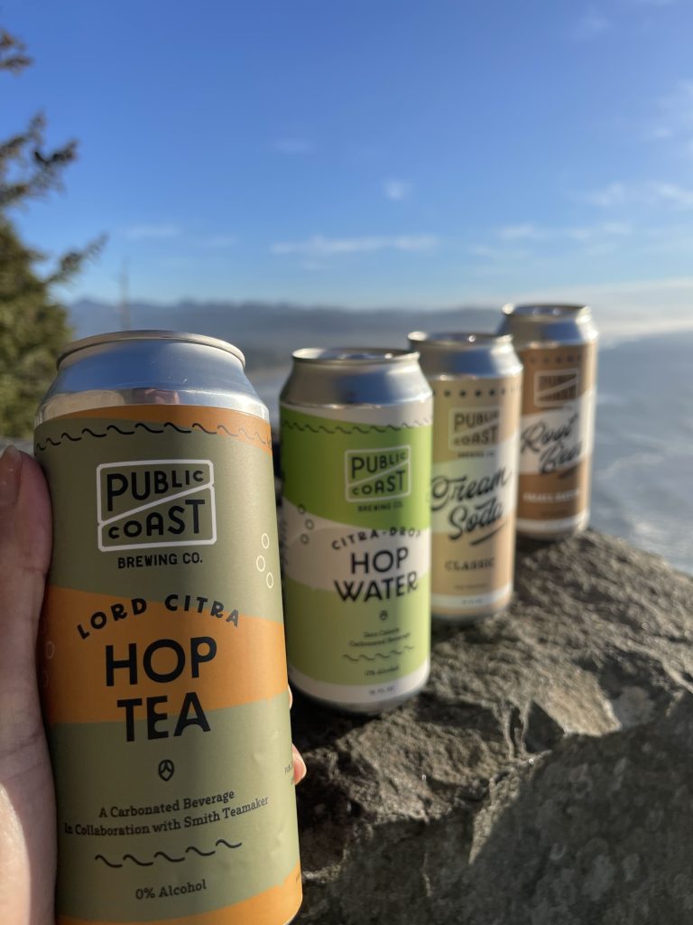 Public Coast Brewing Co. debuts Lord Citra Hop Tea, a non-alcoholic collaboration with Smith Teamaker. (image courtesy of Public Coast Brewing Co.)