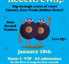 Tunes & Brews at the Gigantic Record Swap on January 18th