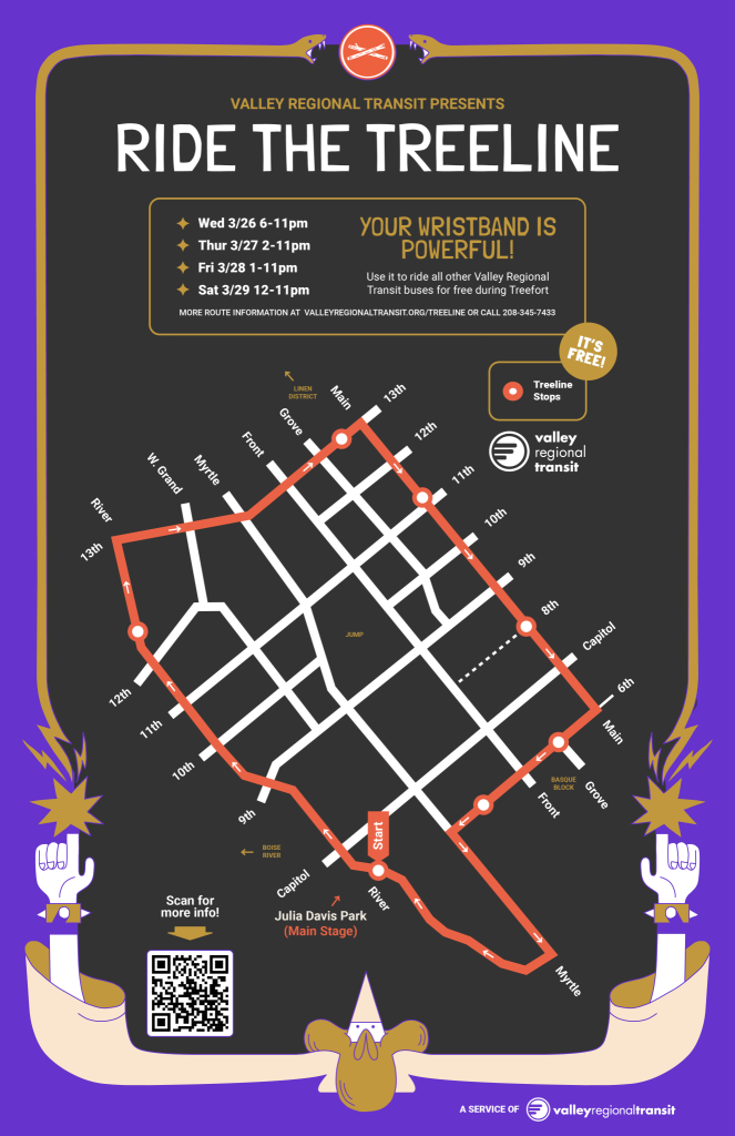 Treeline Bus Route at Treefort